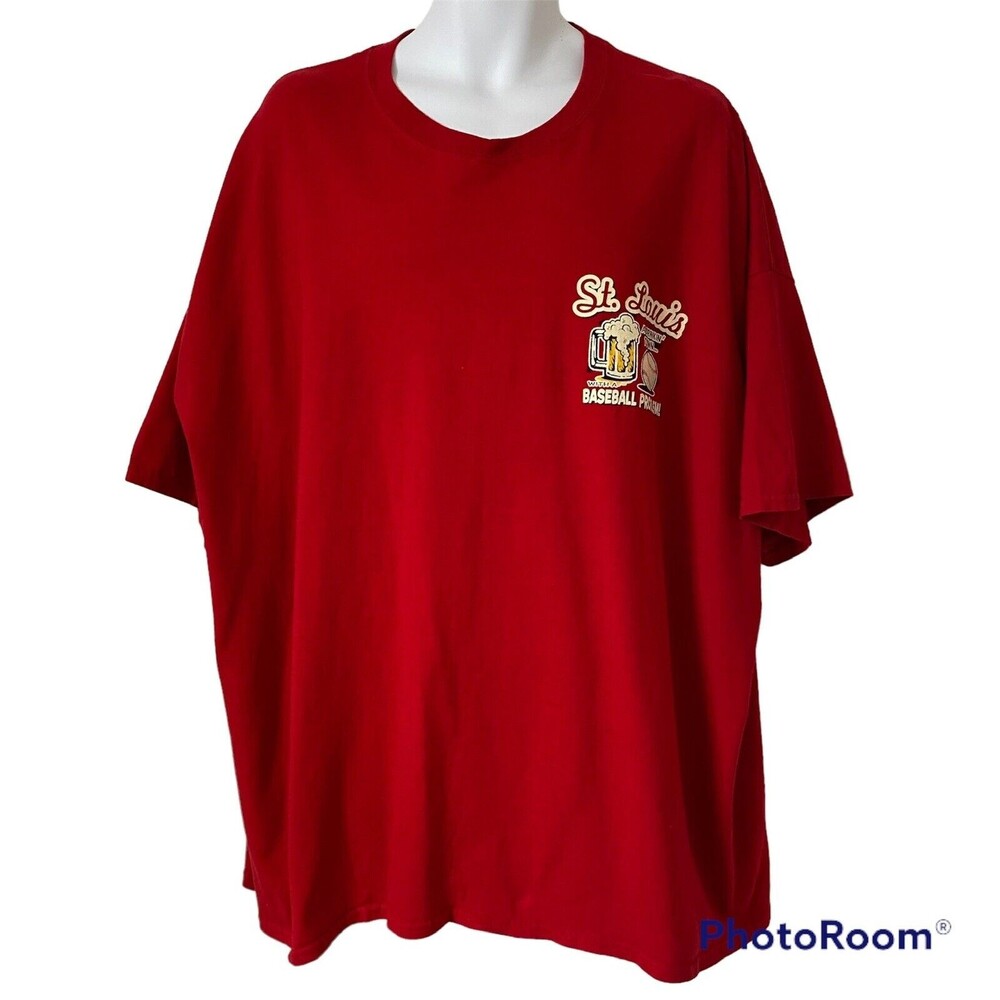 St. Louis A Drinking Town With A Baseball Problem T shirt 4XL Red Double Sided - Picture 3 of 4